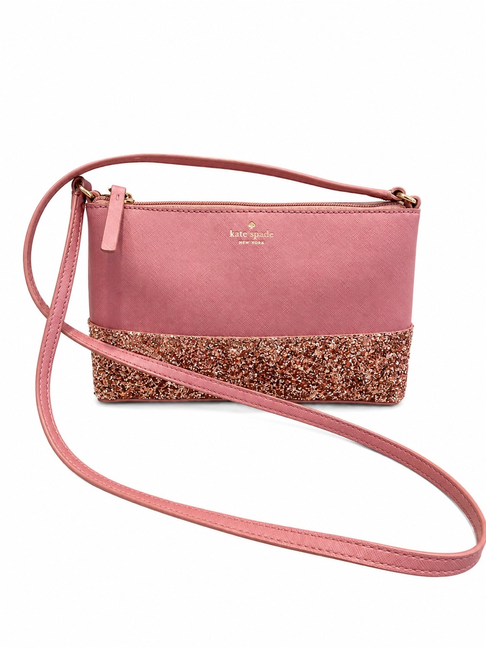 Kate Spade Pink Glitter Crossbody Bag